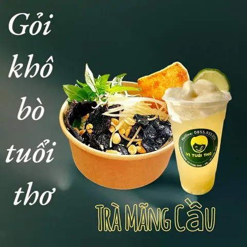 Hình ảnh Combo Gỏi Khô Bò + Trà Mãng Cầu