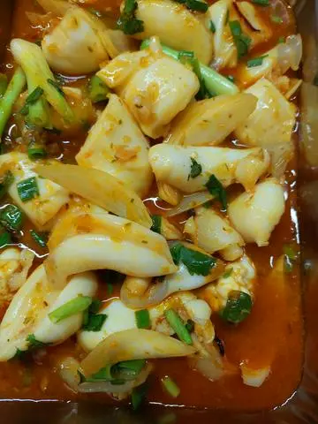 Hình ảnh Cơm mực xào xả ớt+canh