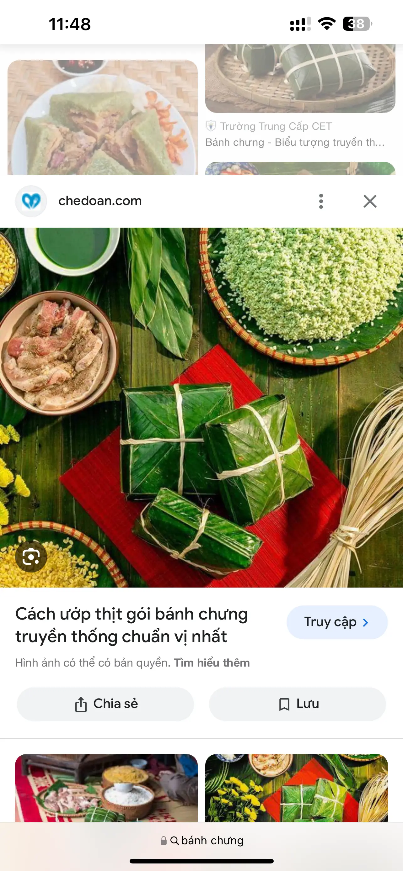 Hình ảnh BÁNH CHƯNG HẤP NÓNG