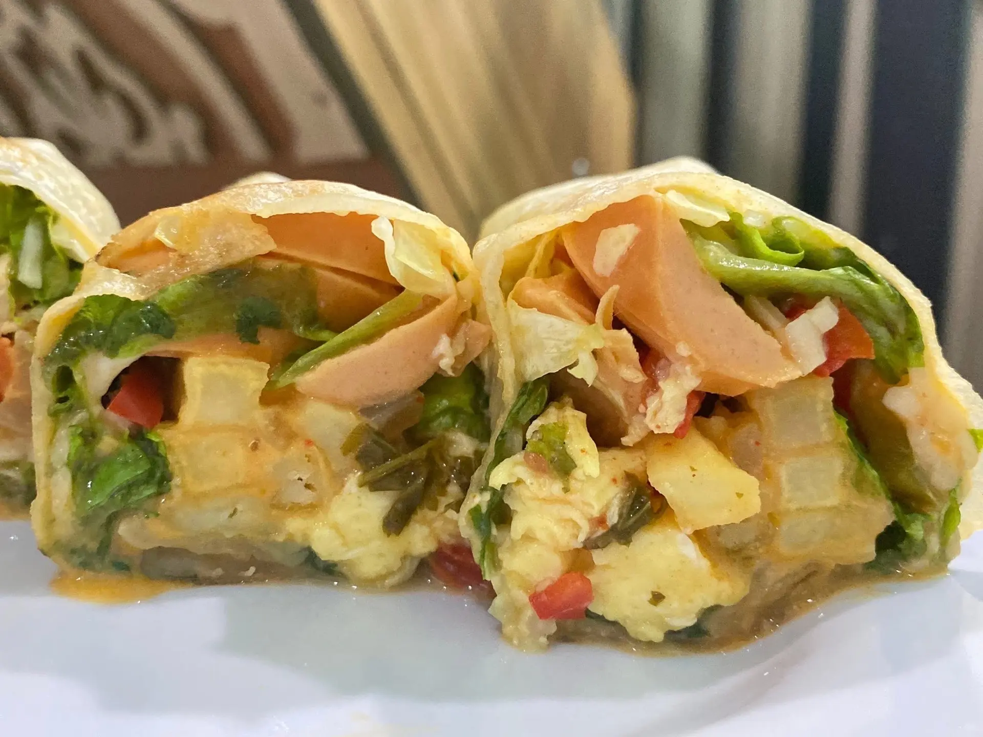 Hình ảnh Tacos xúc xích và trứng