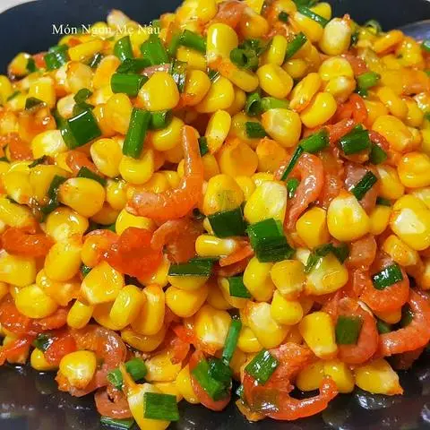 Hình ảnh Bắp Xào Tôm Khô Lạp Xưởng