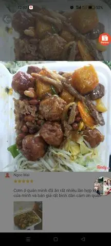 Hình ảnh cơm thập cẩm+bò viên
