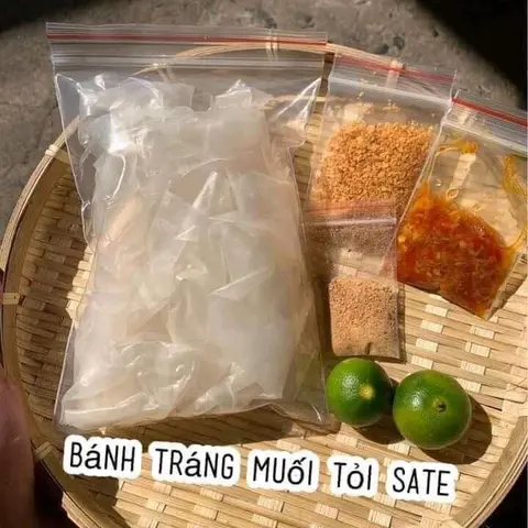 Hình ảnh bánh tráng ps sate muối tỏi