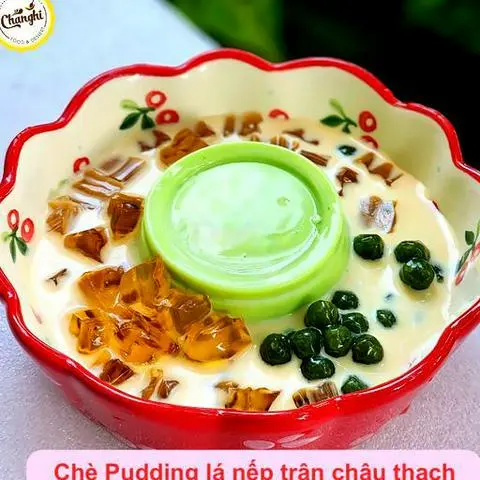 Hình ảnh Chè pudding lá nếp trân châu thạch