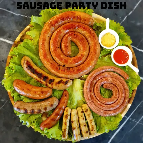 Hình ảnh Party sausage platter - Đĩa tiệc xúc xích cho 6-8 người