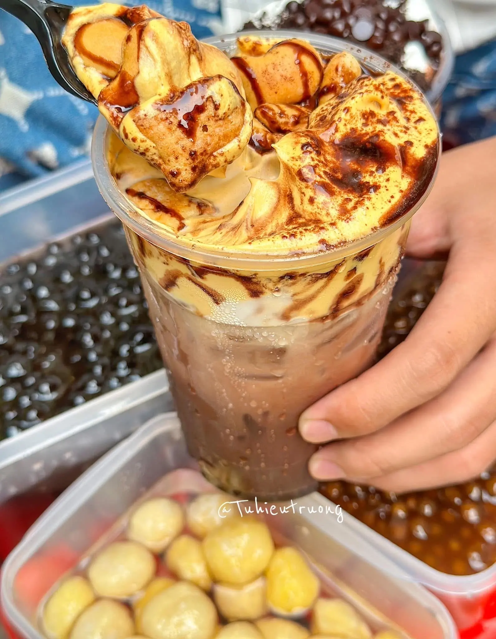 Hình ảnh Cacao kem trứng bánh gấu - M