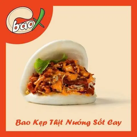 Hình ảnh Bánh bao kẹp thịt nướng sốt cay