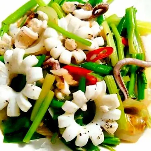 Hình ảnh Mực xào rau