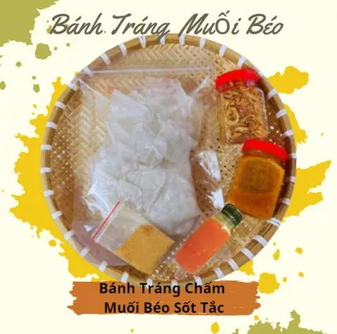 Hình ảnh Bánh Tráng Chấm Muối Béo -Sốt Tắc (Tặng Muối Nhuyễn) - S25