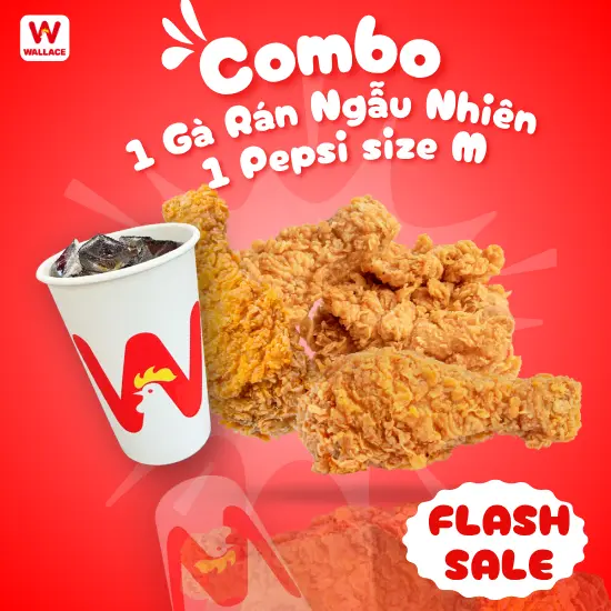 Hình ảnh Combo Gà Rán + Nước Ngọt Size M