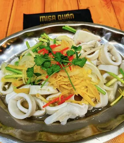 Hình ảnh Mực Lá Hấp Gừng (5)