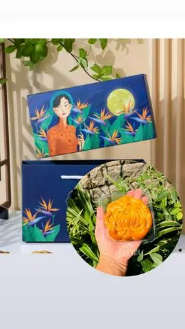 Hình ảnh set hộp 2 bánh trung thu 