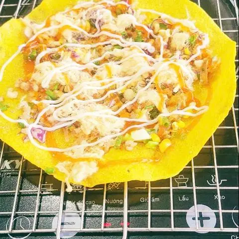 Hình ảnh bánh tráng nướng thập cẩm chà bông