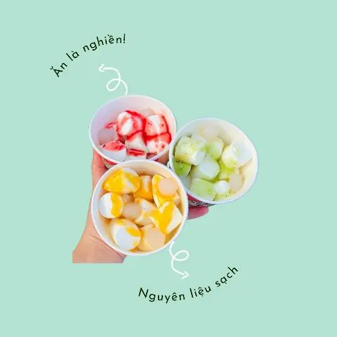 Hình ảnh (1 Tô) Kem Sữa Chua Tô Mix Vị Trái Cây (dùng thử)