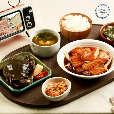 Hình ảnh Combo chuẩn Hàn 1 - Cá hồi, Cua
