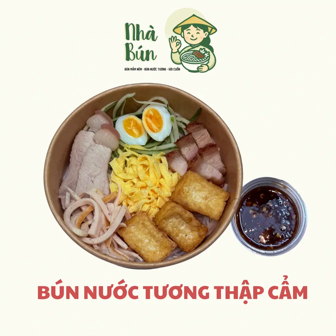 Hình ảnh Bún nước tương thập cẩm - trà tắc