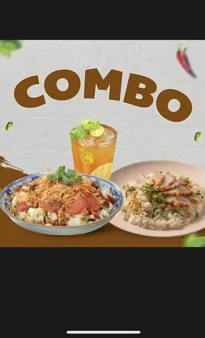 Hình ảnh Combo hộp xá xíu - hộp truyền thống nhỏ kèm 1 hồng trà tắc