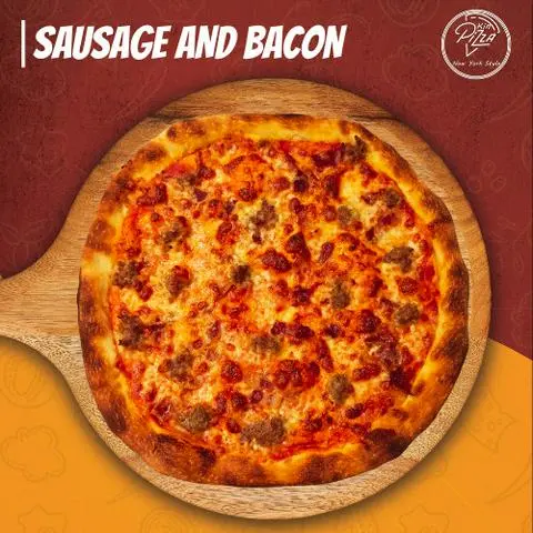 Hình ảnh Sausage And Bacon Pizza Kích Cỡ 42Cm