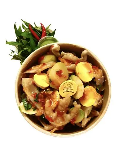 Hình ảnh Chân Gà Mix Trứng Non sốt Thái