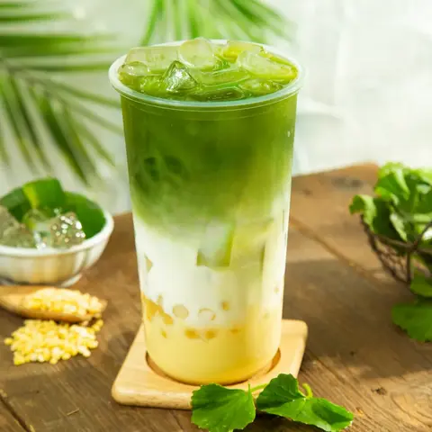 Hình ảnh Rau má đậu xanh sữa dừa