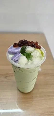 Hình ảnh Trà sữa Thái xanh full topping