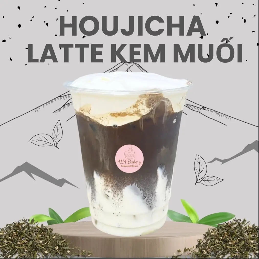 Hình ảnh Houjicha Latte Kem Muối