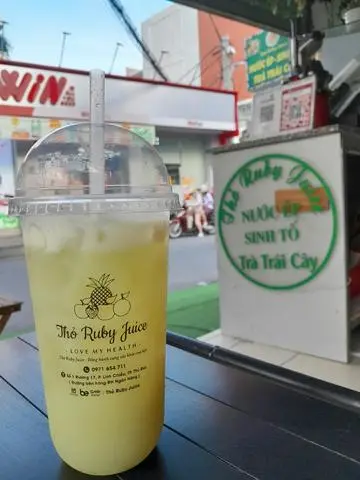 Hình ảnh Nước ép sơ ri, ổi, thơm... ly 700ml