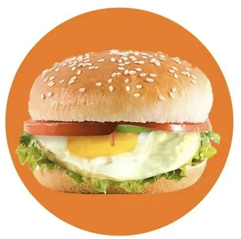 Hình ảnh Burger bacon trứng ốp la