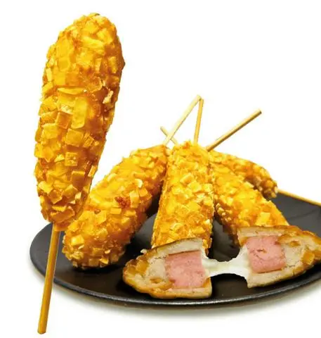 Hình ảnh Hotdog xúc xích phô mai tẩm khoai tây
