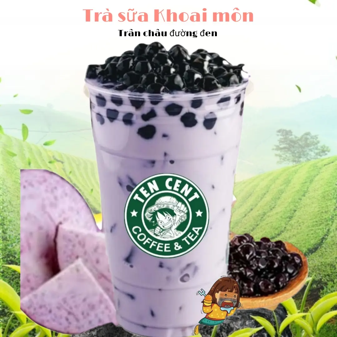 Hình ảnh Trà Sữa Khoai môn (trân châu đen)