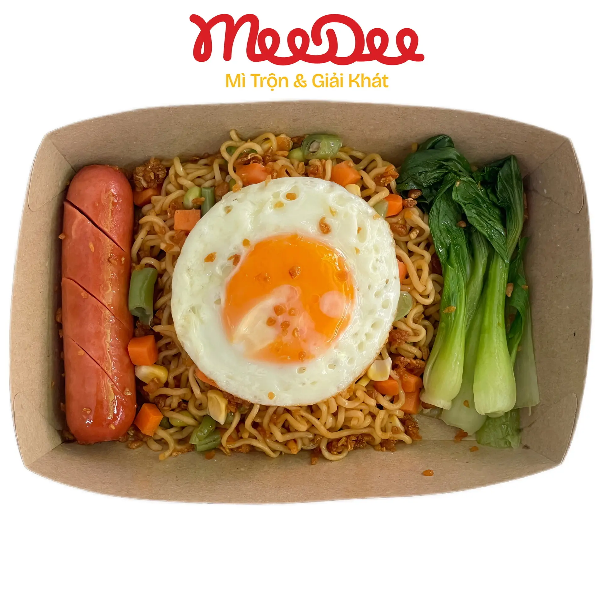 Hình ảnh Mì trộn indomie trứng - xúc xích