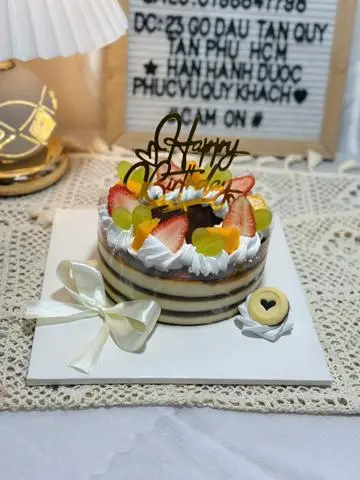 Hình ảnh Rau câu cafe phô mai 13cm sinh nhật 