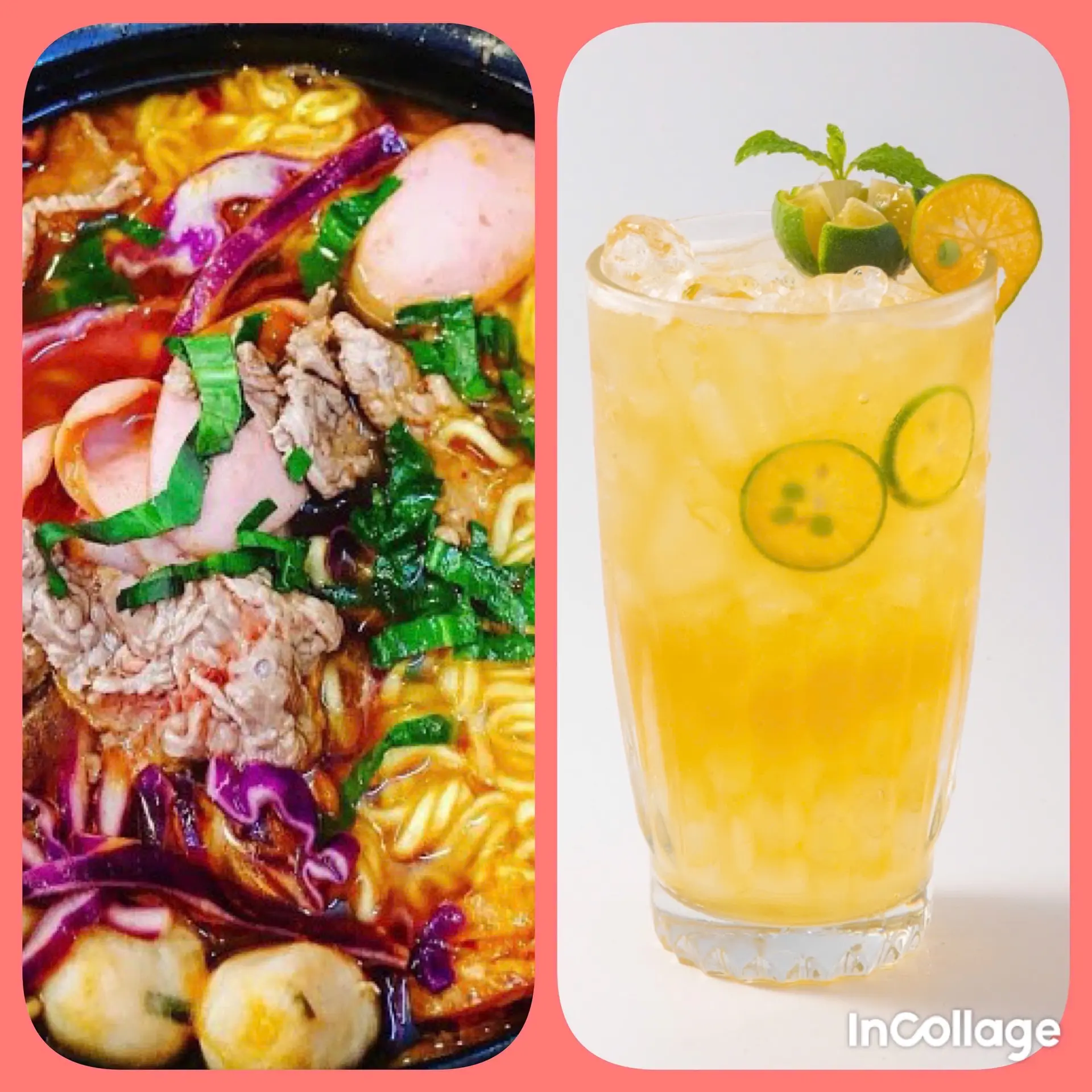 Hình ảnh 1 Mì cay bò - 1 trà đào
