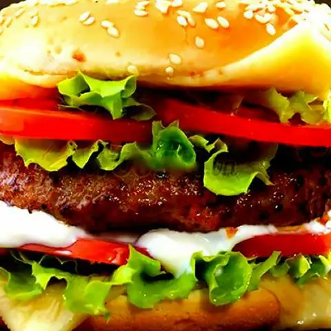 Hình ảnh Hamburger bò trứng