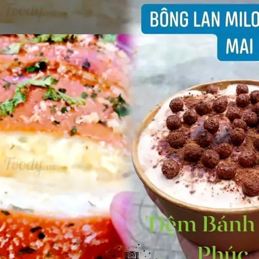 Hình ảnh Bánh mì bơ tỏi siêu phô mai + bông lan milo kem phô mai