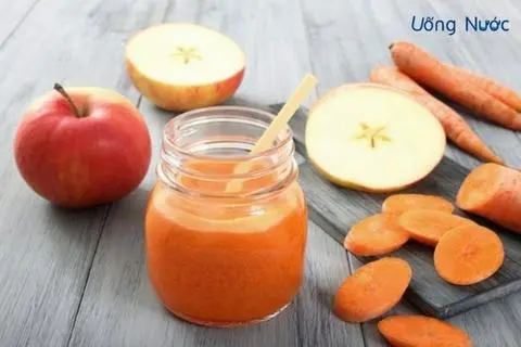 Hình ảnh nước ép táo mix carot