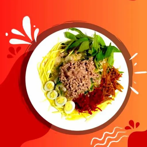 Hình ảnh Combo bánh tráng trộn full topping - trà tắc