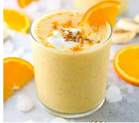 Hình ảnh Sinh tố cam - chuối