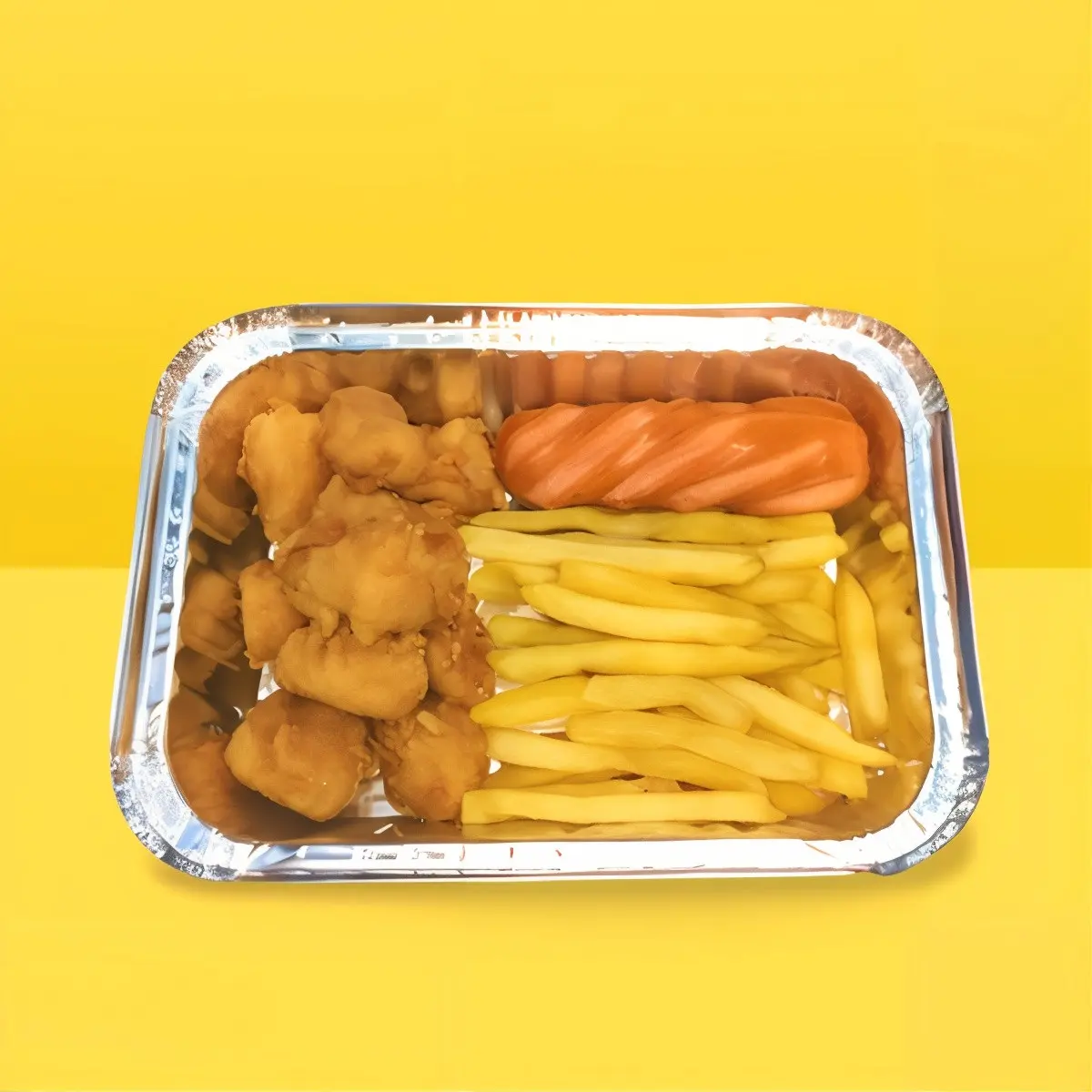 Hình ảnh Box Kids: Gà Viên Popcorn + Xúc Xích + Khoai Tây