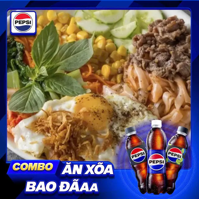 Hình ảnh combo Phở trộn Hàn Quốc+ nước ngọt pepsi