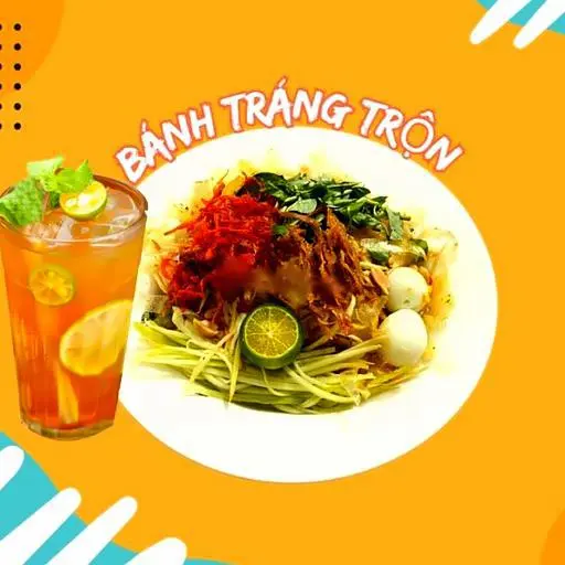 Hình ảnh Combo bánh tráng trộn - trà tắc