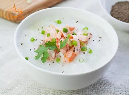 Hình ảnh Cháo cá hồi tổ yến