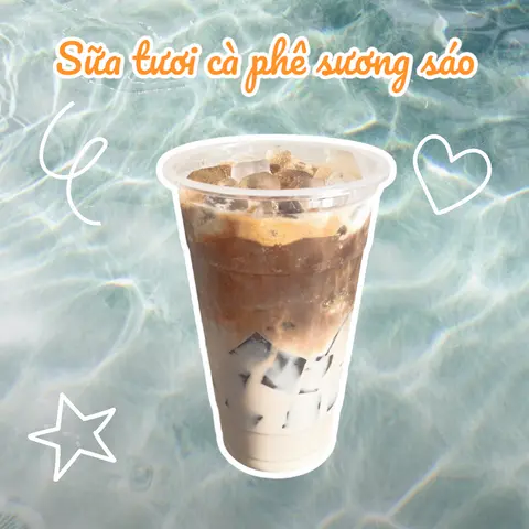 Hình ảnh Sữa tươi cà phê sương sáo
