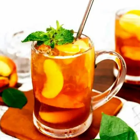 Hình ảnh Trà đào size M - thạch trân châu