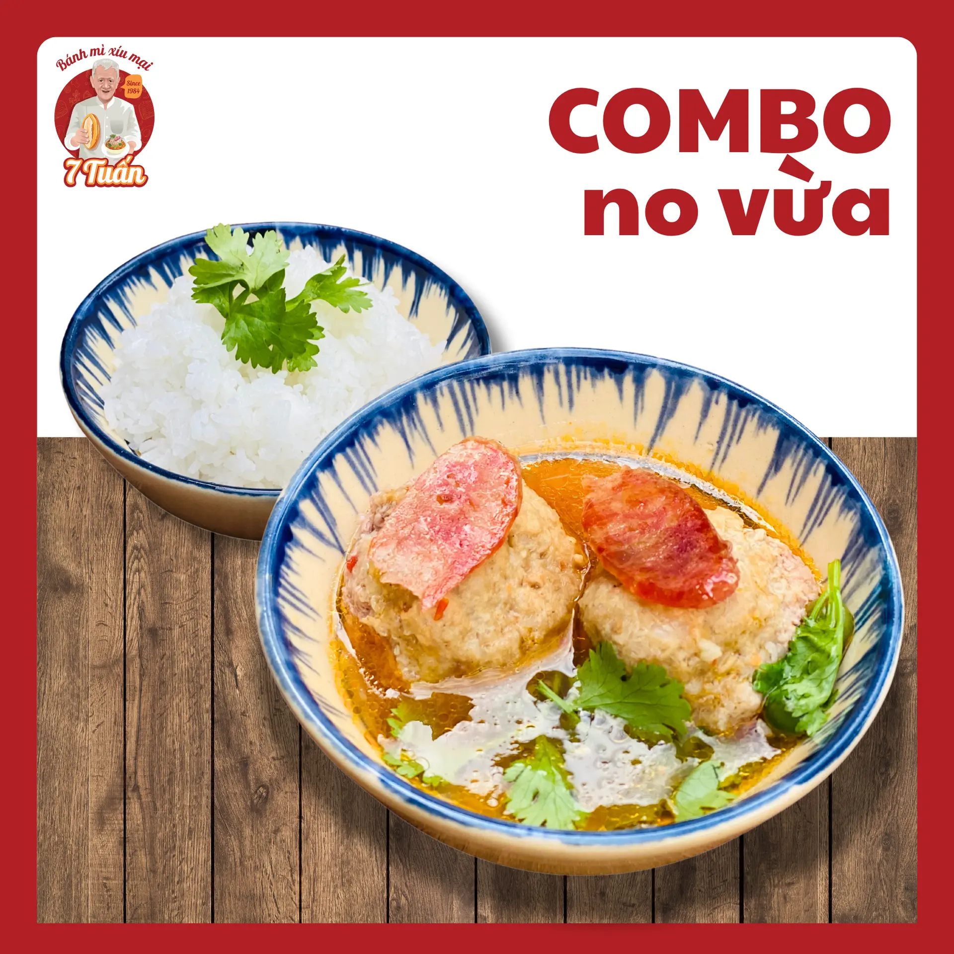 Hình ảnh Combo no vừa (TẶNG 1 TRÀ ĐÁ)