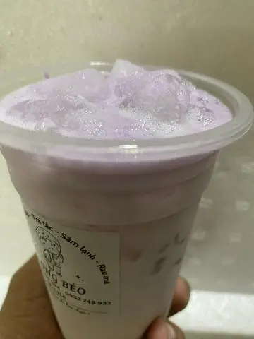 Hình ảnh sữa tươi khoai môn latte