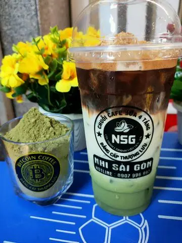 Hình ảnh Cafe 4 tầng vị matcha