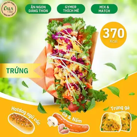 Hình ảnh Hotdog Gà Nấm Healthy Trứng