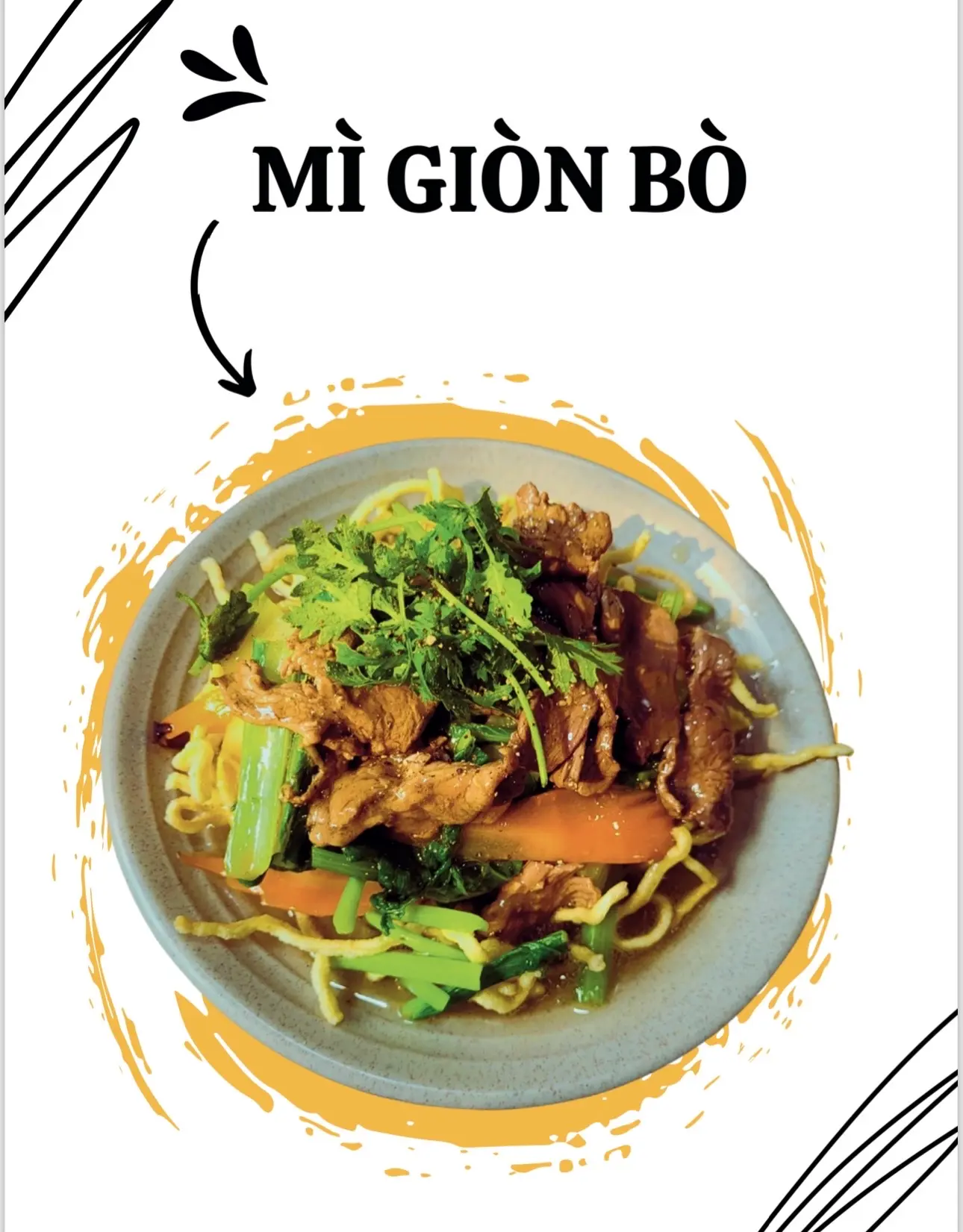 Hình ảnh Mì xào giòn bò