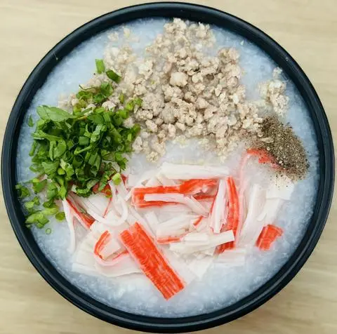 Hình ảnh Cháo thịt bằm, thanh cua